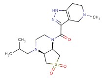 (4aR*,7aS*)-1-isobutyl-4-[(5-methyl-4,5,6,7-tetrahydro-1H-pyrazolo[4,3-c]pyridin-3-yl)carbonyl]octahydrothieno[3,4-b]pyrazine 6,6-dioxide