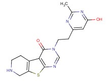 3-[2-(6-hydroxy-2-methyl-4-pyrimidinyl)ethyl]-5,6,7,8-tetrahydropyrido[4',3':4,5]thieno[2,3-d]pyrimidin-4(3H)-one dihydrochloride