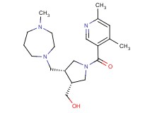 {(3R*,4R*)-1-[(4,6-dimethylpyridin-3-yl)carbonyl]-4-[(4-methyl-1,4-diazepan-1-yl)methyl]pyrrolidin-3-yl}methanol