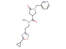 N-[2-(5-cyclopropyl-1,2,4-oxadiazol-3-yl)ethyl]-N-methyl-5-oxo-1-(3-pyridinylmethyl)-3-pyrrolidinecarboxamide