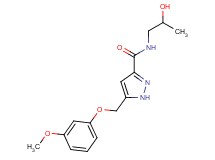 N-(2-hydroxypropyl)-5-[(3-methoxyphenoxy)methyl]-1H-pyrazole-3-carboxamide