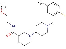 1'-(2-fluoro-5-methylbenzyl)-N-(2-methoxyethyl)-1,4'-bipiperidine-3-carboxamide