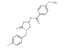 N-[1-(4-fluorobenzyl)-5-oxo-3-pyrrolidinyl]-4-(methylthio)benzamide