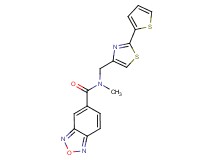 N-methyl-N-{[2-(2-thienyl)-1,3-thiazol-4-yl]methyl}-2,1,3-benzoxadiazole-5-carboxamide