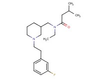 N-ethyl-N-({1-[2-(3-fluorophenyl)ethyl]-3-piperidinyl}methyl)-3-methylbutanamide