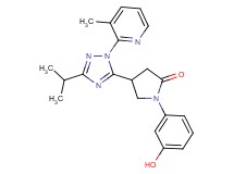 1-(3-hydroxyphenyl)-4-[3-isopropyl-1-(3-methylpyridin-2-yl)-1H-1,2,4-triazol-5-yl]pyrrolidin-2-one