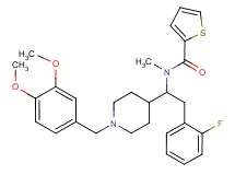 N-[1-[1-(3,4-dimethoxybenzyl)-4-piperidinyl]-2-(2-fluorophenyl)ethyl]-N-methyl-2-thiophenecarboxamide