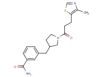 3-({1-[3-(4-methyl-1,3-thiazol-5-yl)propanoyl]pyrrolidin-3-yl}methyl)benzamide