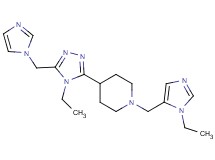 1-[(1-ethyl-1H-imidazol-5-yl)methyl]-4-[4-ethyl-5-(1H-imidazol-1-ylmethyl)-4H-1,2,4-triazol-3-yl]piperidine