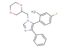 1-(1,4-dioxan-2-ylmethyl)-5-(4-fluoro-2-methylphenyl)-4-phenyl-1H-imidazole