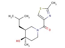 (3S*,4R*)-3-isobutyl-4-methyl-1-[(2-methyl-1,3-thiazol-4-yl)carbonyl]-4-piperidinol