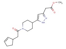methyl {5-[1-(cyclopent-2-en-1-ylacetyl)piperidin-4-yl]-1H-pyrazol-3-yl}acetate