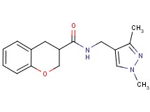 N-[(1,3-dimethyl-1H-pyrazol-4-yl)methyl]chromane-3-carboxamide