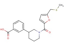 3-(1-{5-[(methylthio)methyl]-2-furoyl}piperidin-3-yl)benzoic acid