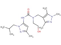 N-(2-hydroxyethyl)-N'-(1-isobutyl-3-methyl-1H-pyrazol-5-yl)-N-[(1,3,5-trimethyl-1H-pyrazol-4-yl)methyl]urea