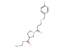 N-ethyl-1-{3-[(4-fluorobenzyl)thio]propanoyl}pyrrolidine-3-carboxamide