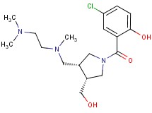 4-chloro-2-{[(3R*,4R*)-3-{[[2-(dimethylamino)ethyl](methyl)amino]methyl}-4-(hydroxymethyl)pyrrolidin-1-yl]carbonyl}phenol