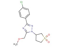 3-(4-chlorophenyl)-1-(1,1-dioxidotetrahydro-3-thienyl)-5-(methoxymethyl)-1H-1,2,4-triazole
