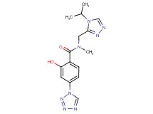 2-hydroxy-N-[(4-isopropyl-4H-1,2,4-triazol-3-yl)methyl]-N-methyl-4-(1H-tetrazol-1-yl)benzamide