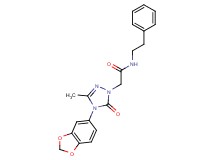 2-[4-(1,3-benzodioxol-5-yl)-3-methyl-5-oxo-4,5-dihydro-1H-1,2,4-triazol-1-yl]-N-(2-phenylethyl)acetamide
