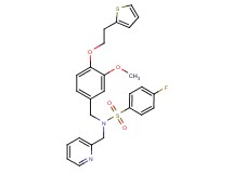 4-fluoro-N-{3-methoxy-4-[2-(2-thienyl)ethoxy]benzyl}-N-(2-pyridinylmethyl)benzenesulfonamide