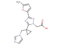 [5-[1-(1H-imidazol-1-ylmethyl)cyclopropyl]-3-(5-methyl-2-furyl)-1H-1,2,4-triazol-1-yl]acetic acid