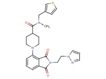 1-{1,3-dioxo-2-[2-(1H-pyrazol-1-yl)ethyl]-2,3-dihydro-1H-isoindol-4-yl}-N-methyl-N-(3-thienylmethyl)-4-piperidinecarboxamide