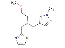 (2-methoxyethyl)[(1-methyl-1H-pyrazol-4-yl)methyl](1,3-thiazol-2-ylmethyl)amine