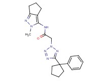 N-(2-methyl-2,4,5,6-tetrahydrocyclopenta[c]pyrazol-3-yl)-2-[5-(1-phenylcyclopentyl)-2H-tetrazol-2-yl]acetamide