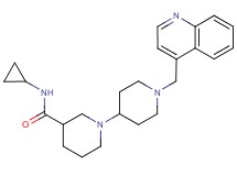 N-cyclopropyl-1'-(quinolin-4-ylmethyl)-1,4'-bipiperidine-3-carboxamide