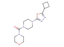 4-{[4-(5-cyclobutyl-1,3,4-oxadiazol-2-yl)piperazin-1-yl]carbonyl}morpholine