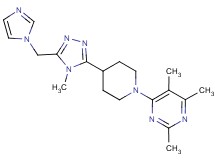 4-{4-[5-(1H-imidazol-1-ylmethyl)-4-methyl-4H-1,2,4-triazol-3-yl]piperidin-1-yl}-2,5,6-trimethylpyrimidine