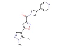 4-(1-{[5-(1,5-dimethyl-1H-pyrazol-4-yl)-3-isoxazolyl]carbonyl}-3-azetidinyl)pyridine