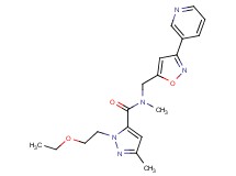 1-(2-ethoxyethyl)-N,3-dimethyl-N-{[3-(3-pyridinyl)-5-isoxazolyl]methyl}-1H-pyrazole-5-carboxamide