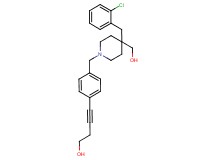 4-(4-{[4-(2-chlorobenzyl)-4-(hydroxymethyl)-1-piperidinyl]methyl}phenyl)-3-butyn-1-ol