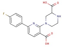 4-[3-carboxy-6-(4-fluorophenyl)pyridin-2-yl]piperazine-2-carboxylic acid