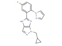 1-(cyclopropylmethyl)-5-[5-fluoro-2-(1H-pyrazol-1-yl)phenyl]-1,4-dihydroimidazo[4,5-c]pyrazole