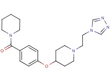 4-[4-(piperidin-1-ylcarbonyl)phenoxy]-1-[2-(4H-1,2,4-triazol-4-yl)ethyl]piperidine