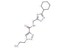 1-(2-aminoethyl)-N-[(3-cyclohexyl-1,2,4-oxadiazol-5-yl)methyl]-1H-1,2,3-triazole-4-carboxamide