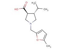 (3S*,4S*)-4-isopropyl-1-[(5-methyl-2-furyl)methyl]-3-pyrrolidinecarboxylic acid