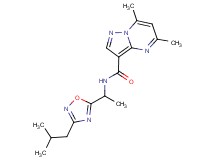 N-[1-(3-isobutyl-1,2,4-oxadiazol-5-yl)ethyl]-5,7-dimethylpyrazolo[1,5-a]pyrimidine-3-carboxamide