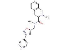 N,2-dimethyl-N-{[3-(4-pyridinyl)-5-isoxazolyl]methyl}-1,2,3,4-tetrahydro-3-isoquinolinecarboxamide