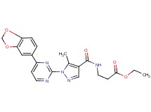 ethyl N-({1-[4-(1,3-benzodioxol-5-yl)-2-pyrimidinyl]-5-methyl-1H-pyrazol-4-yl}carbonyl)-beta-alaninate