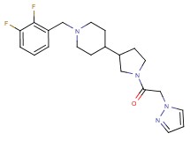 1-(2,3-difluorobenzyl)-4-[1-(1H-pyrazol-1-ylacetyl)-3-pyrrolidinyl]piperidine