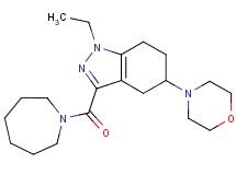 3-(1-azepanylcarbonyl)-1-ethyl-5-(4-morpholinyl)-4,5,6,7-tetrahydro-1H-indazole