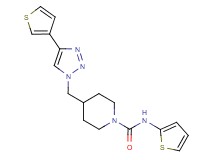 N-2-thienyl-4-{[4-(3-thienyl)-1H-1,2,3-triazol-1-yl]methyl}-1-piperidinecarboxamide