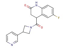 6-fluoro-4-{[3-(3-pyridinyl)-1-azetidinyl]carbonyl}-3,4-dihydro-2(1H)-quinolinone