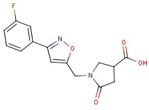 1-{[3-(3-fluorophenyl)isoxazol-5-yl]methyl}-5-oxopyrrolidine-3-carboxylic acid