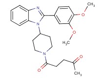 5-{4-[2-(3,4-dimethoxyphenyl)-1H-benzimidazol-1-yl]-1-piperidinyl}-5-oxo-2-pentanone