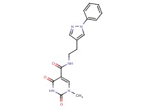 1-methyl-2,4-dioxo-N-[2-(1-phenyl-1H-pyrazol-4-yl)ethyl]-1,2,3,4-tetrahydropyrimidine-5-carboxamide